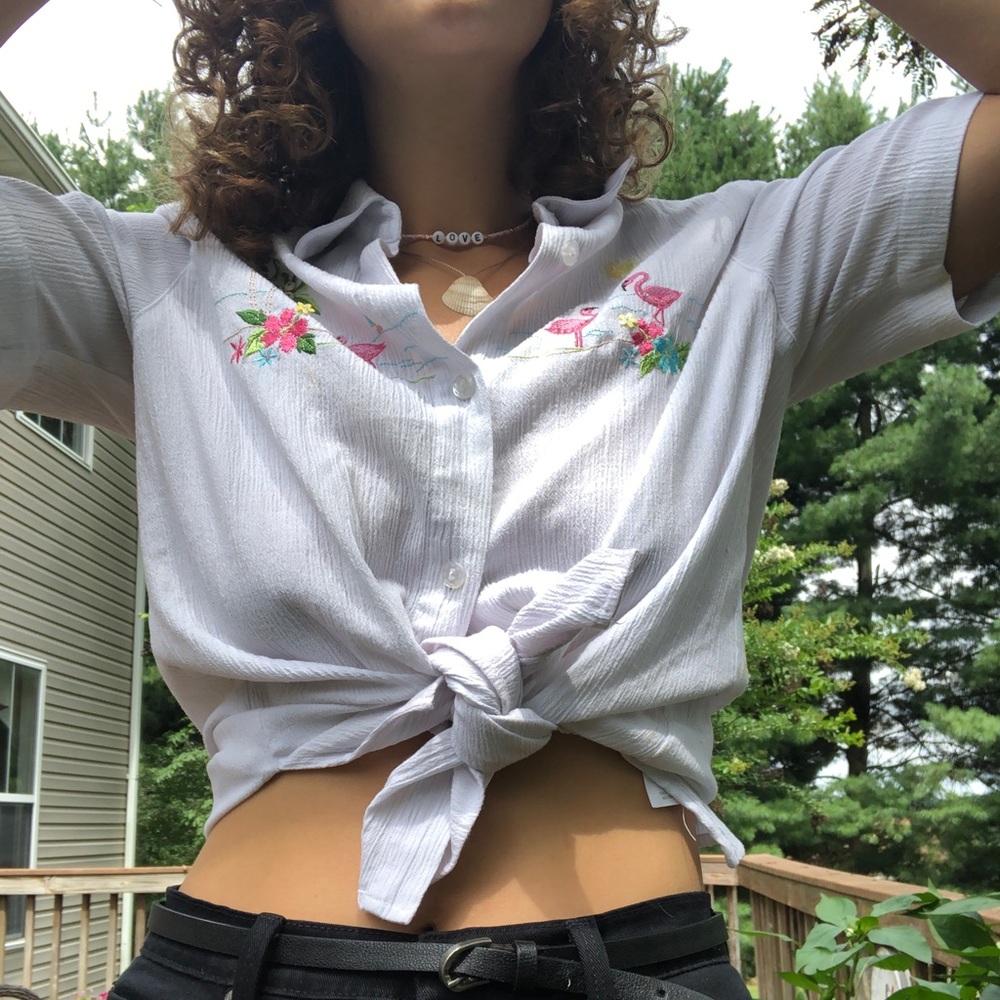 Flamingo beach shirt🦩